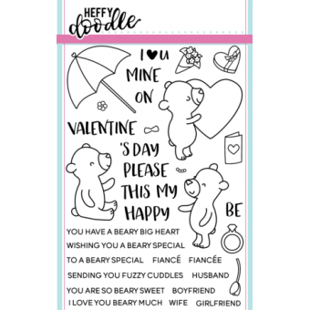 Heffy Doodle Beary Big Heart Clear Stamps (HFD0018) ( HFD0018)