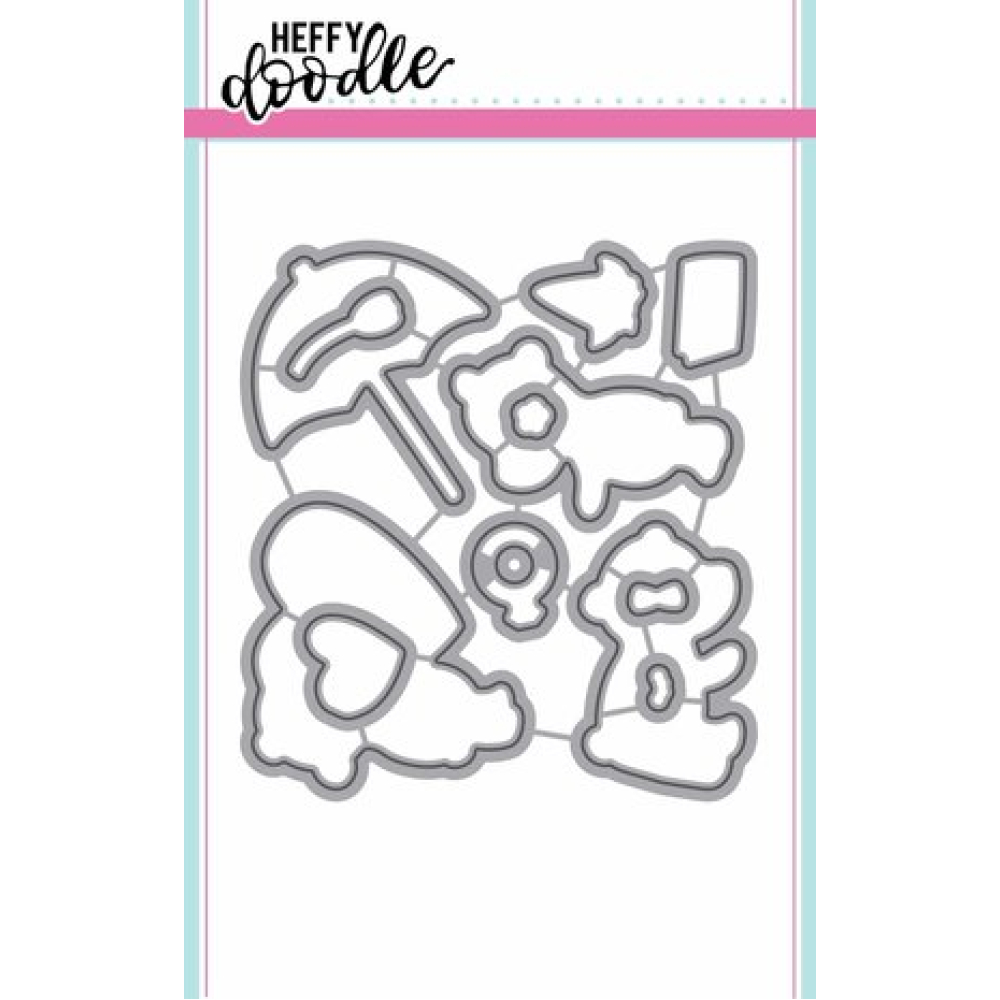 Heffy Doodle Beary Big Heart Dies (HFD0019) ( HFD0019)