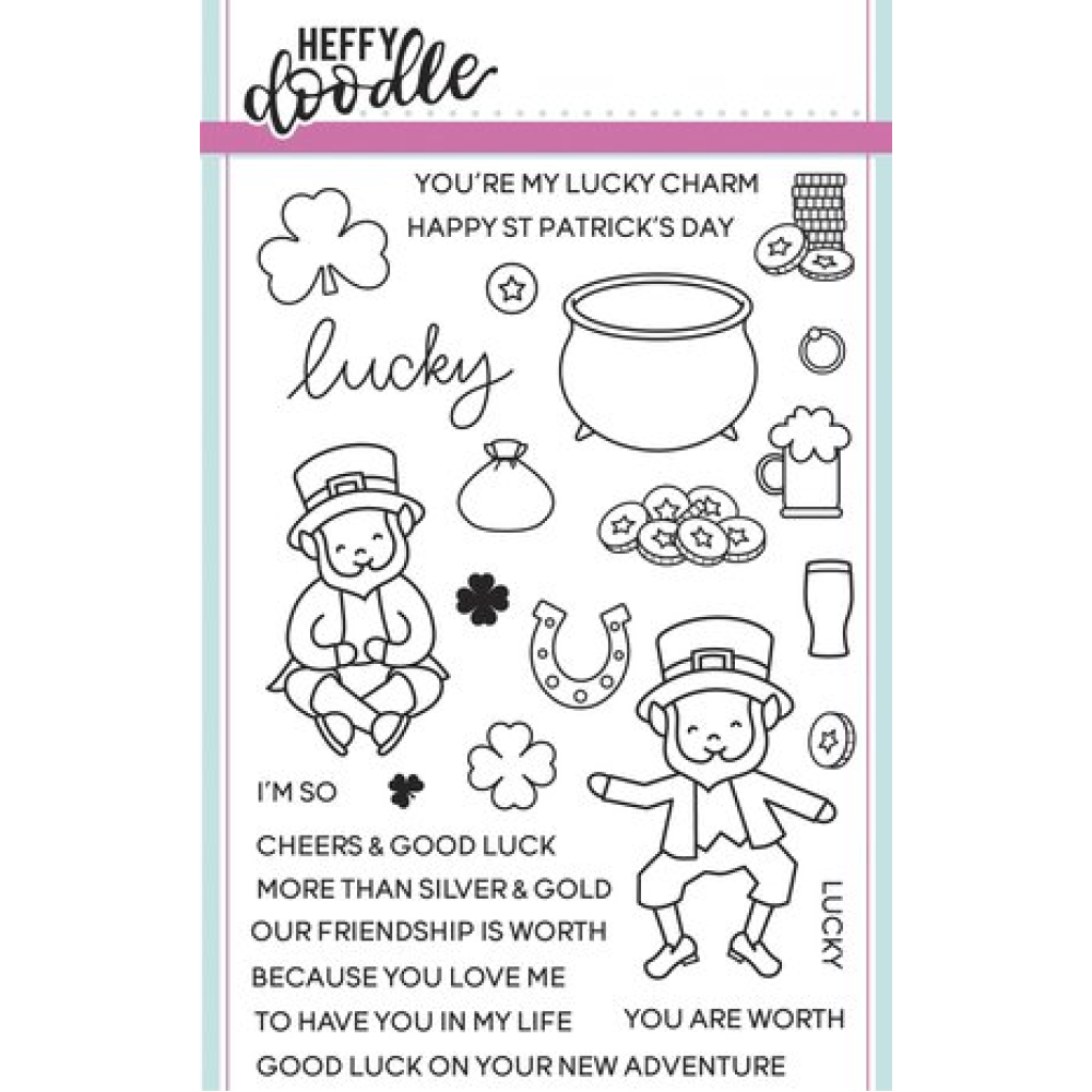 Heffy Doodle Lucky Friends Clear Stamps (HFD0021)