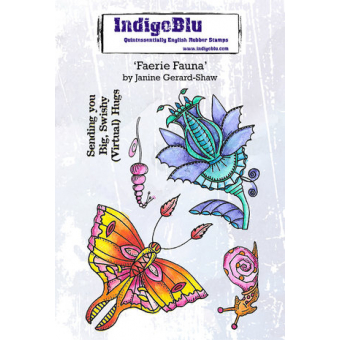 IndigoBlu Faerie Fauna A6 Rubber Stamps (IND0730) ( IND0730)