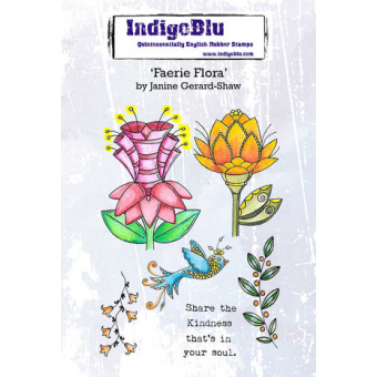 IndigoBlu Faerie Flora A6 Rubber Stamps (IND0731) ( IND0731)