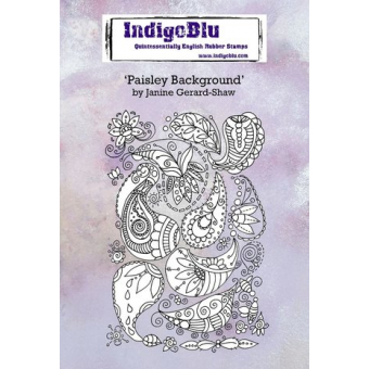 IndigoBlu Paisley Background A6 Rubber Stamps (IND0707) ( IND0707)