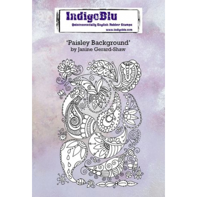 IndigoBlu Paisley Background A6 Rubber Stamps (IND0707)