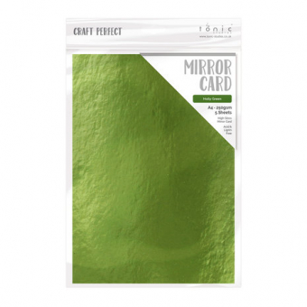 Tonic Craft Perfect Mirror Card A4 High Gloss Holly Green (9446E)