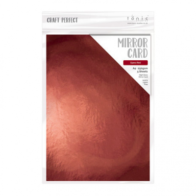 Tonic Craft Perfect Mirror Card A4 High Gloss Opera Red (9447E)