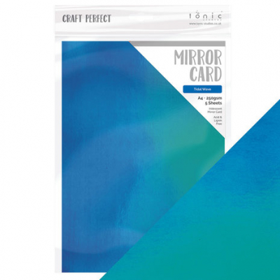 Tonic Craft Perfect Mirror Card A4 Irridescent Tidal Wave (9771e)