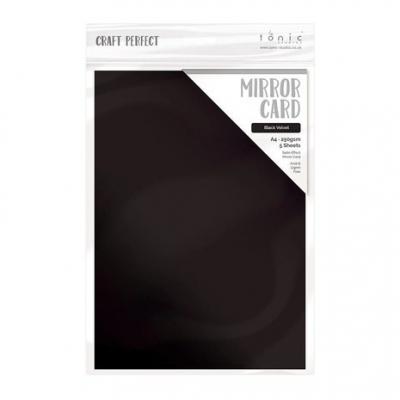 Tonic Craft Perfect Mirror Card A4 Satin Black Velvet (9474e)