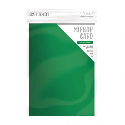 Tonic Craft Perfect Mirror Card A4 Satin Flourishing Green (9478E)