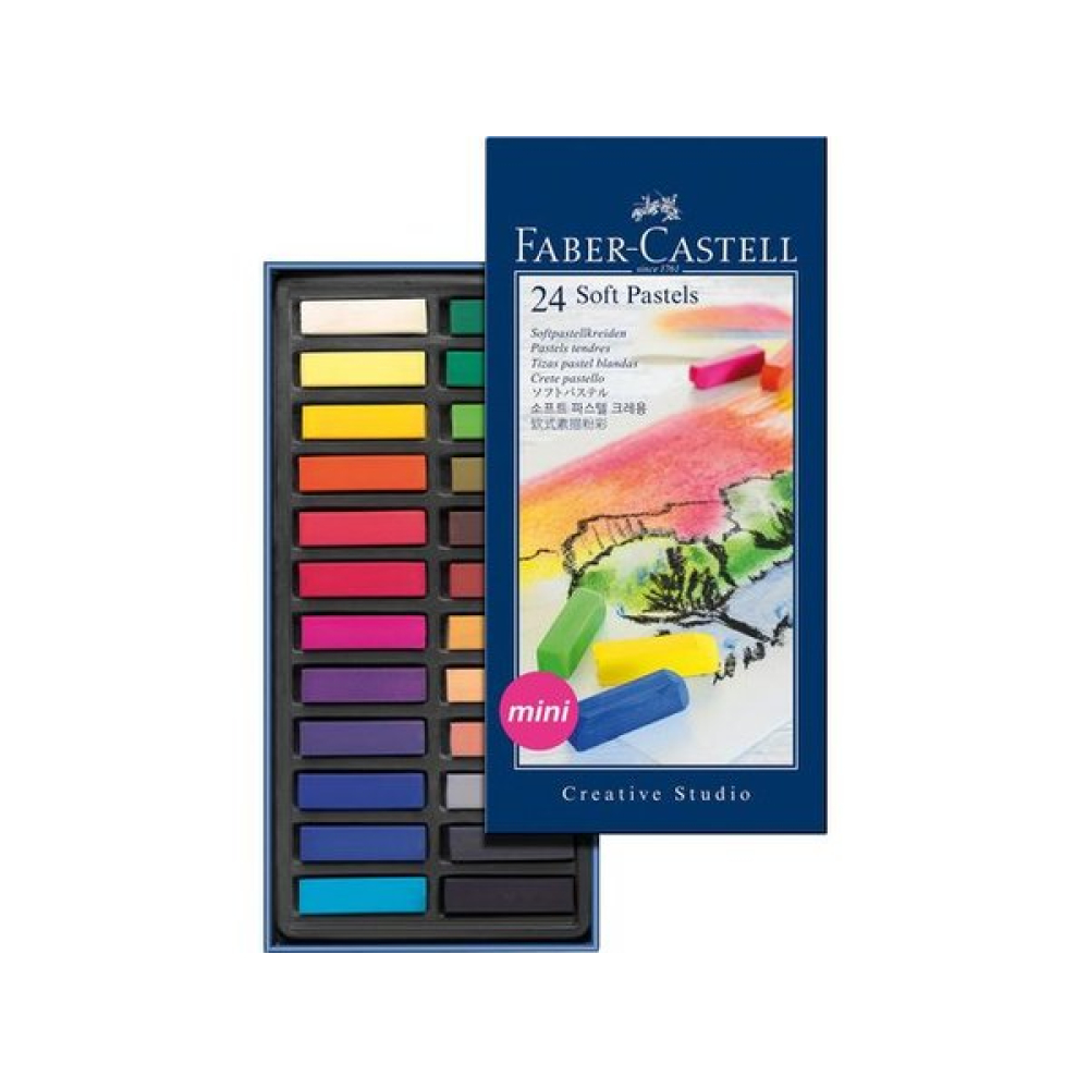 Faber-Castell Zachte Pastelkrijt Mini Etui 24 pcs (FC-128224) 