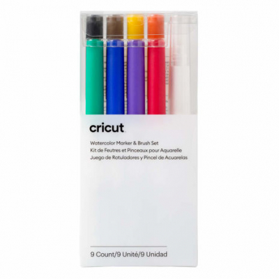 Cricut Watercolor 1.0 Marker & 4.0 Brush Set (9pcs) (2009979) ( 2009979)