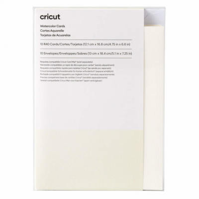 Cricut Watercolor Cards Ivory/White (R40 10pcs) (2009985) ( 2009985)
