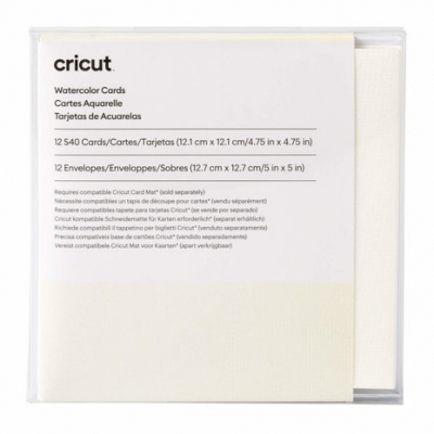 Cricut Watercolor Cards Ivory/White (S40 12pcs) (2009986) ( 2009986)