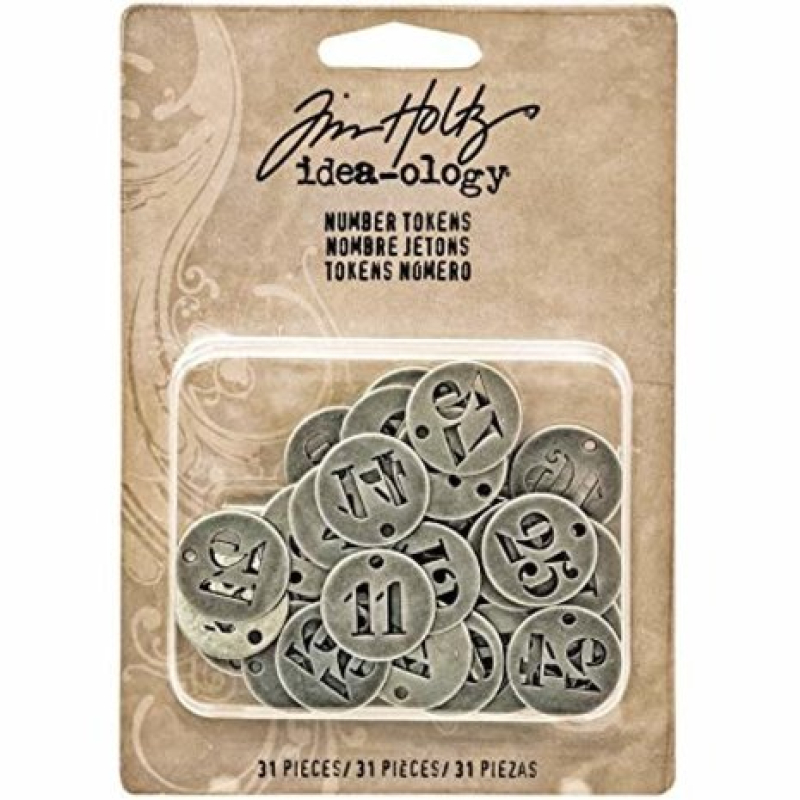 Tim Holtz Idea-ology  Number Tokens (31pcs) (TH93244)
