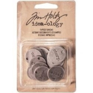 Tim Holtz Idea-ology  Typed Tokens (24pcs) (TH93203)
