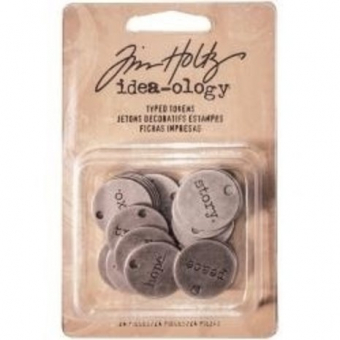 Idea-ology Tim Holtz Typed Tokens (24pcs) (TH93203)
