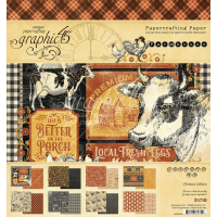 Graphic 45 Farmhouse 8x8 Inch Paper Pad (4502058)
