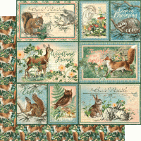 Graphic 45 Woodland Friends 8x8 Pad ( 4502134)