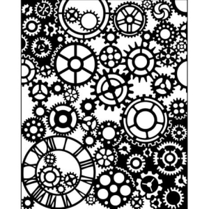 Stamperia Magic Forest Thick Stencil 20x25cm Mechanisms (KSTD128)