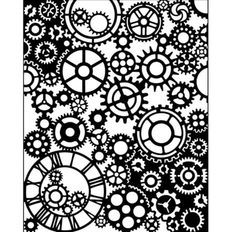 Stamperia Magic Forest Thick Stencil 20x25cm Mechanisms (KSTD128)