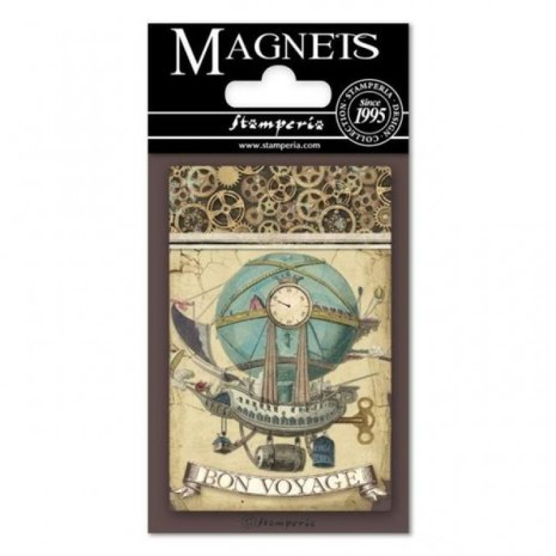 Stamperia Voyages Fantastiques Balloon 8x5.5cm Magnet (EMAG005)