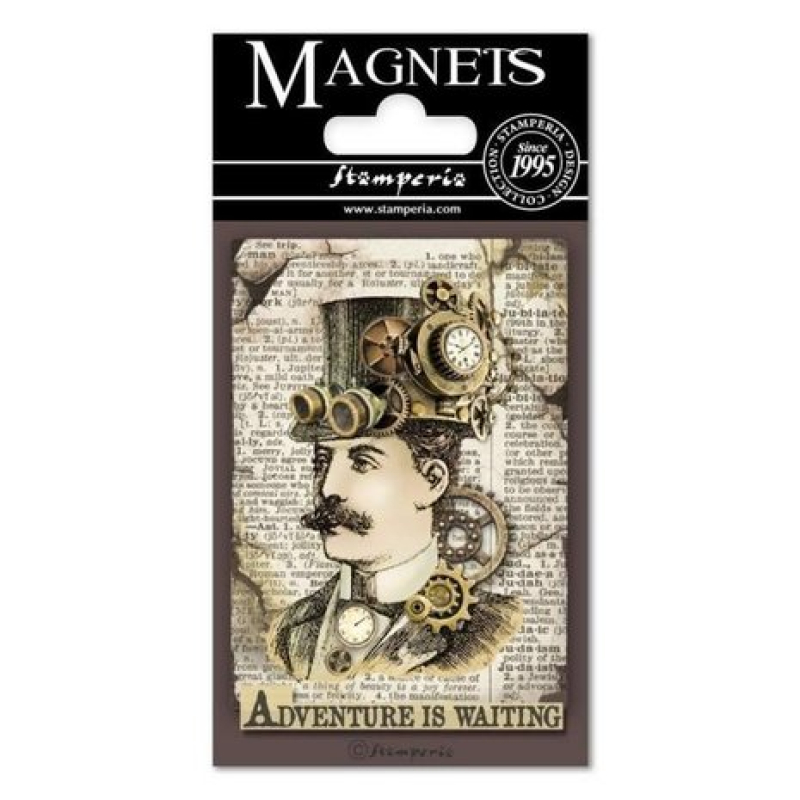 Stamperia Voyages Fantastiques Man 8x5.5cm Magnet (EMAG003)