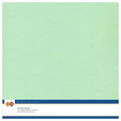 Card Deco Linen Cardstock 30,5x30,5 cm Middle Green (10pcs) (LKK-SC20)
