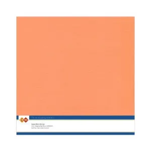 Card Deco Linen Cardstock 30,5x30,5 cm Soft Orange (10pcs) (LKK-SC10)