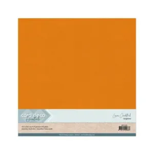 Card Deco Linen Cardstock 30,5x30,5 cm Tangerine (10pcs) (LKK-SC66)