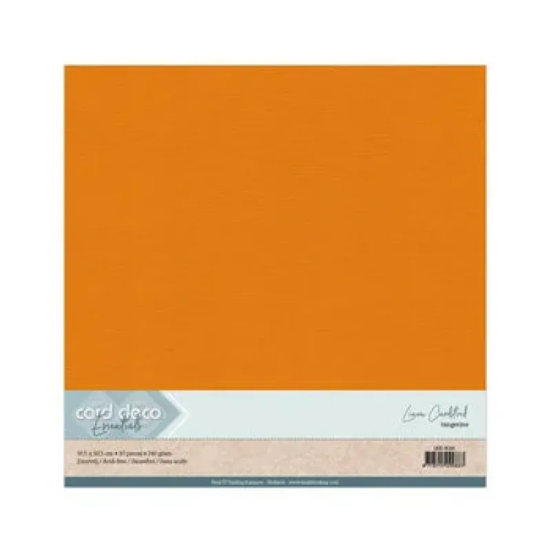 Card Deco Linen Cardstock 30,5x30,5 cm Tangerine (10pcs) (LKK-SC66)