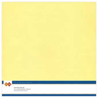 Card Deco Linen Cardstock 30,5x30,5 cm Yellow (10pcs) (LKK-SC04)