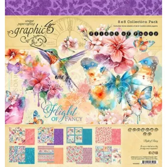 Graphic 45 Flight of Fancy 8x8 Inch Collection Pack (4502853)