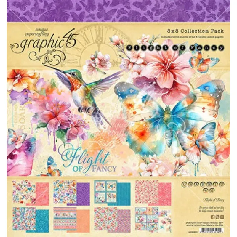 Graphic 45 Flight of Fancy 8x8 Inch Collection Pack (4502853)