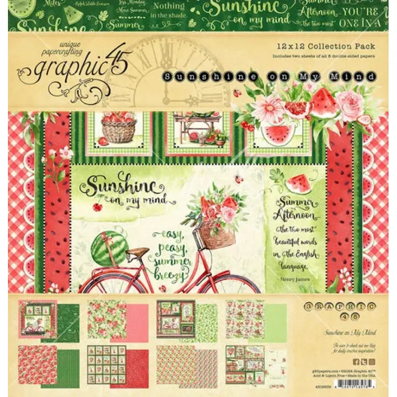 Graphic 45 Sunshine on my Mind 12x12 Inch Collection Pack (4502839)