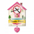 Sublistar® MDF wall clock with pendulum, design „House“ (SST-CLOCK-HAP)