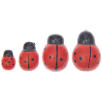 Rico-Design Wooden sticker ladybug, 24 pcs (700429)