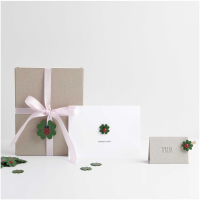 Rico-Design Wooden sticker cloverleaf with ladybug 24 pcs (700430)