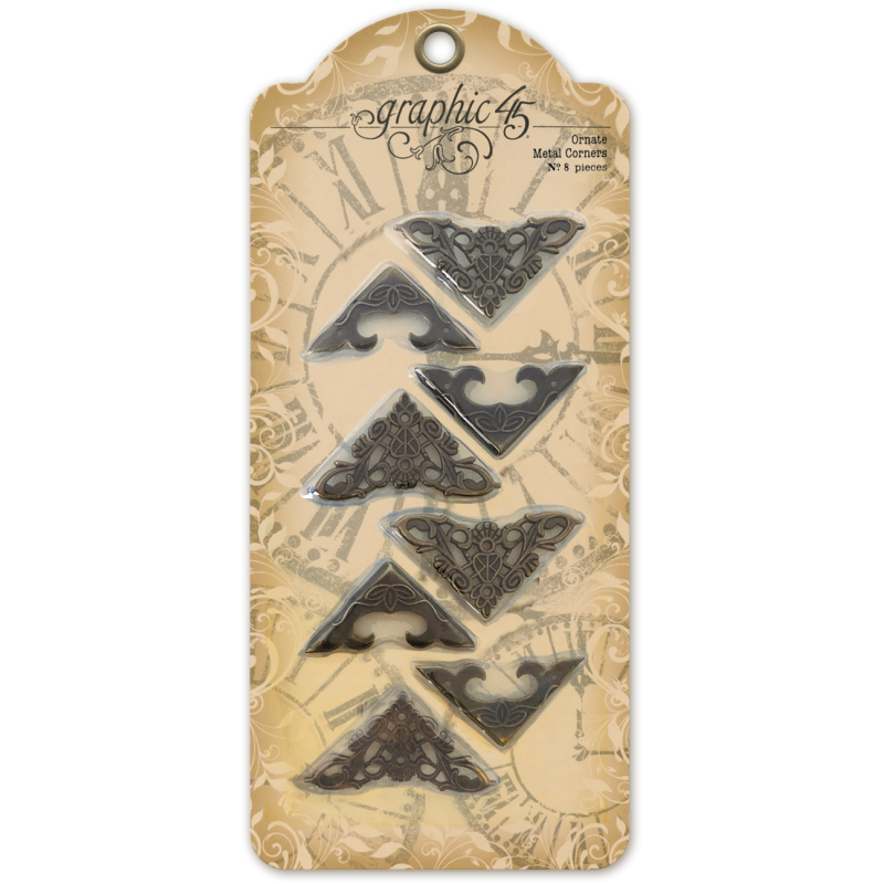 Graphic 45 Ornate Metal Corners (4501810)