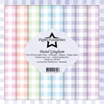 Paper favourites  Pastel Gingham 12x12 Inch Paper Pack (PF450)
