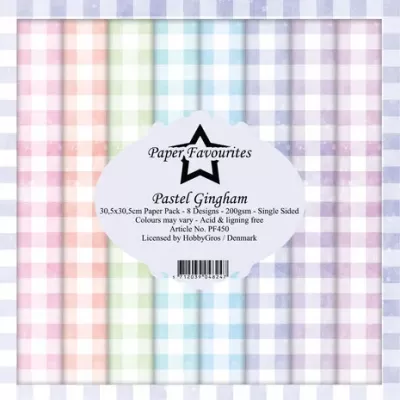 Paper favourites  Pastel Gingham 12x12 Inch Paper Pack (PF450)