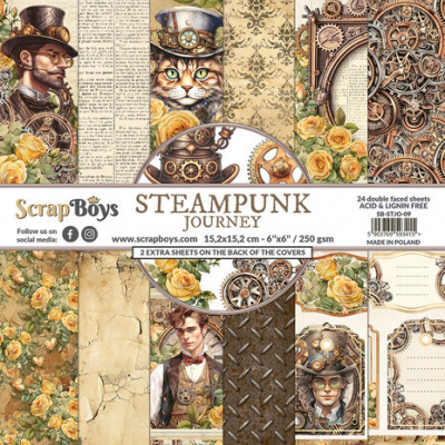 ScrapBoys Steampunk Journey 6x6 Inch Paper Pad (SB-STJO-09)