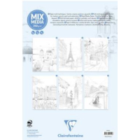 Clairefontaine ODELIA, Bloc 20F A4 250g, Les villes (95742C)