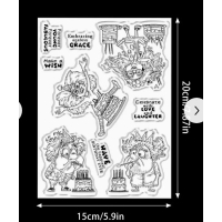 CMP stempelset cartoon happy birthday (CMP-Stempel-008)