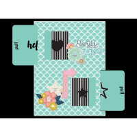 Uchi's Design Animation Die Cut Animation Card Double Slider (DC111)
