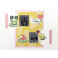 Uchi's Design Animation Die Cut Animation Card Double Slider (DC111)