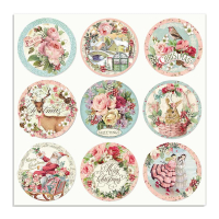 Stamperia Pink Christmas Rounds 12x12 Inch Paper Sheets per stuk (SBB701)