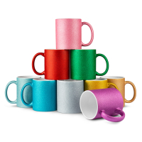 Sublimatie Mok - Mok Sparkle Licht blauw - 11oz (Sublimatie Mok Sparkle)