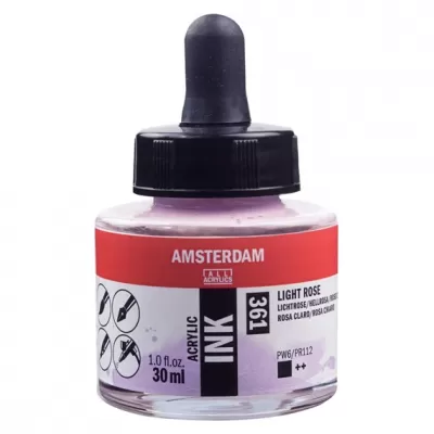 AMSTERDAM Acrylinkt fles 30 ml Lichtroze 361 - Dekkend ++ (17203610)