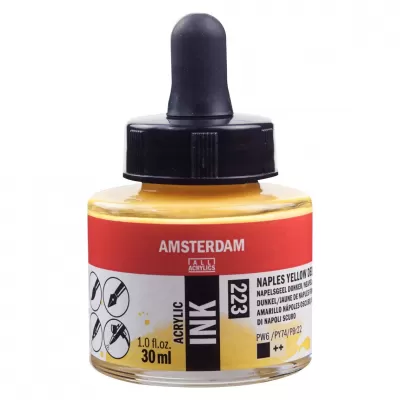 Amsterdam Acrylinkt fles 30 ml Napelsgeel Donker 223 (17202230)