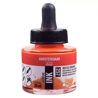 Amsterdam Acrylinkt fles 30 ml Reflexoranje 257 (17202570)