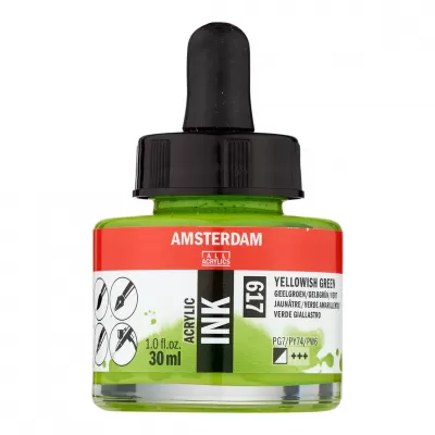 Amsterdam Acrylinkt fles 30 ml Geelgroen 617 (17206170)